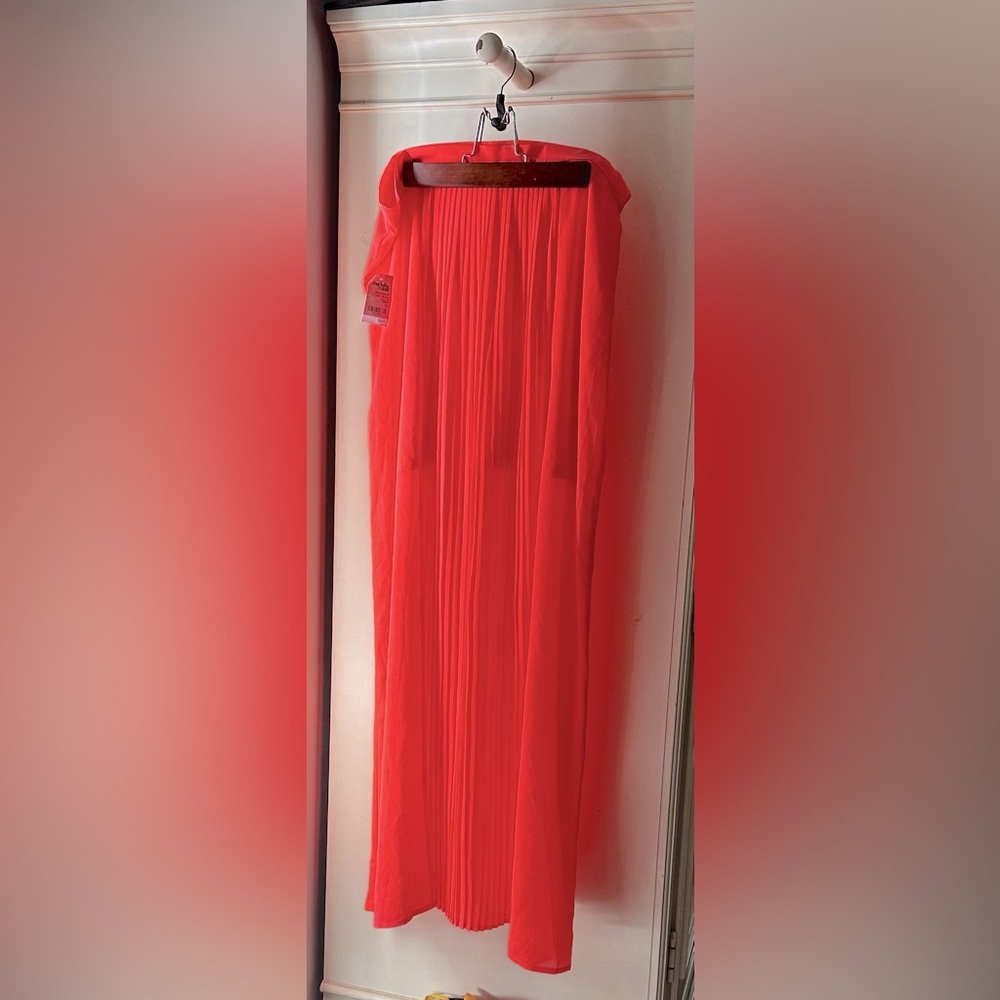 NWT Charlotte Russe orange/peach double slit skirt